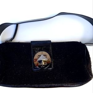 Kate Spade Wool Small Hobo Purse Handbag Shoulder